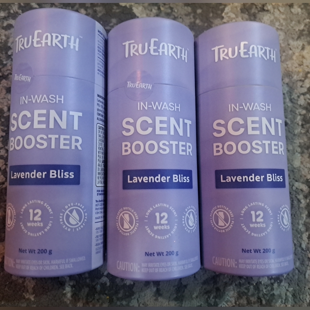 Lot Of 3 Tru Earth In-Wash Lavender Bliss Scent Booster. 200grams X 3.